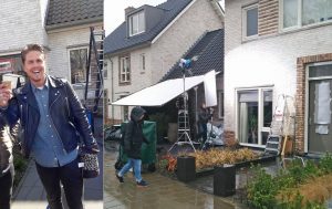 André Hazes junior in Barendrecht voor TV opnames in de wijk Vrouwenpolder