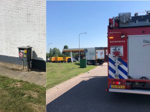 Voertuig tegen gaskast gereden van Shell tankstation aan de Dierensteinweg