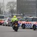 Politieauto's en politiemotor in Barendrecht
