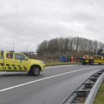 Afrit A29 Carnisselande tijdelijk afgesloten geweest na ongeval met taxibusje