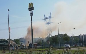 Brand op parkeerplaats van McDonalds Barendrecht aan de Van der Waalsweg