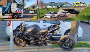 Motorrijder ernstig gewond bij ongeval op Carnisser Baan, motor stort vanaf autoweg in fietserstunneltje