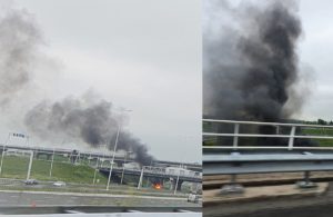 Camper uitgebrand op de A15 bij knooppunt Vaanplein