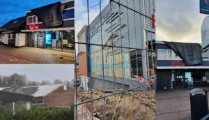 Schade door storm Eunice in Barendrecht: Drie gebouwen in het centrum beschadigd geraakt