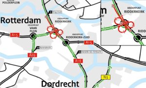 27 - 30 sept: Afsluiting van A15 tussen knooppunt Vaanplein en Ridderkerk