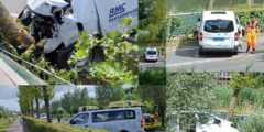 Aanrijding op de Sweelincklaan: Taxibusje tegen boom gebotst