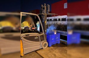 Accupakket van elektrische heftruck in brand bij The Greenery Barendrecht