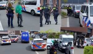 Melding van overval aan de Ebweg, drie personen geboeid in politiebus gezet