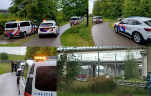 Burgemeester beëindigd weer verboden demonstratie op het spoor bij het Havenspoorpad