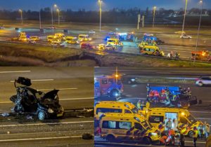 Taakstraf voor vrouw (33) na dodelijk ongeval op A15 bij Barendrecht: "Onvoorzichtig en onoplettend gereden"