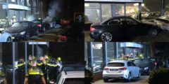 Explosie en autobrand bij autobedrijf aan de Zwolseweg