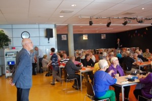 Jan Groeneveld bridge toernooi in aula van Dalton Lyceum Barendrecht