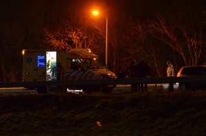 Ongeluk met drie auto's op de A29 in Barendrecht