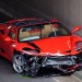 Ferrari botst tegen tunnelwanden aan de Boezemweg in Barendrecht
