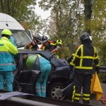 Groot ongeluk met 4 auto's op de Dierensteinweg in Barendrecht