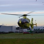 Traumahelikopter naar bedrijfsongeval aan de Koopliedenweg in Barendrecht