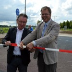 Nieuwe rotonde Leedeweg/Middeldijk officieel geopend in Barendrecht