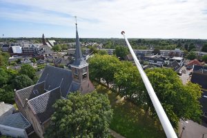 Uitzicht over Oude Dorpskern (Dorpskerk) vanuit de Watertoren in Barendrecht