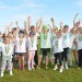 Groen gekleurde GreensColorRun voor kinderen, GreensParade 2014 (Barendrecht)