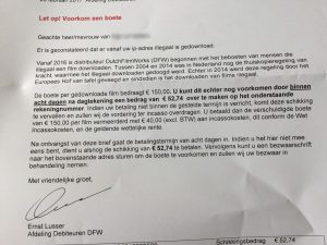 Nep boetes voor illegale film downloaders bezorgd in Barendrecht