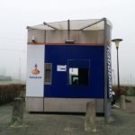 Vernielde Rabobank geldautomaat aan de Krullerhaven, Barendrecht