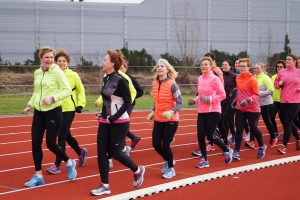 Trainen voor Ladiesrun 2017 bij CAV Energie