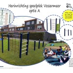Nieuwe speeltoestellen Fugahof, Mandolinehof, Vossermeer, Schouw, Giessen en Torenvalk (Barendrecht)