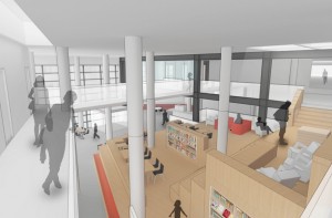 Nieuw ontwerp Het Kruispunt: Ruimere hal en patio op de eerste verdieping